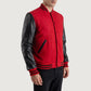 Red and Black Varsity Letterman Jacket