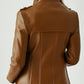 Rosie Leather Brown Jacket - Women Leather Jacket Brown