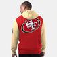 San Francisco 49ers Starter Scarlet Extreme Hoodie – Red &amp; Beige Pullover