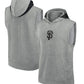 SF Giants Grey Sleeveless Hoodie – Grey Pullover Fleece