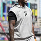 SF Giants Grey Sleeveless Hoodie – Grey Pullover Fleece