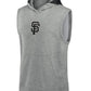 SF Giants Grey Sleeveless Hoodie – Grey Pullover Fleece