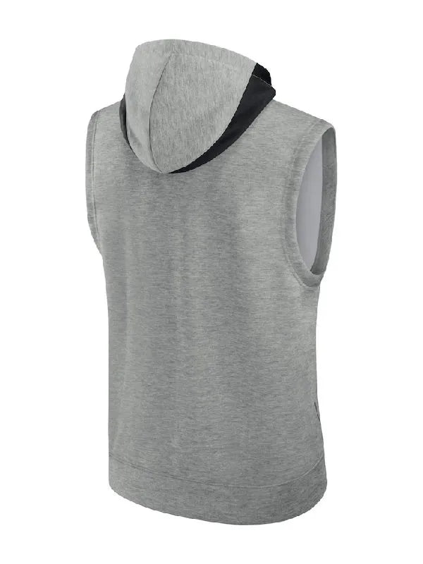 SF Giants Grey Sleeveless Hoodie – Grey Pullover Fleece