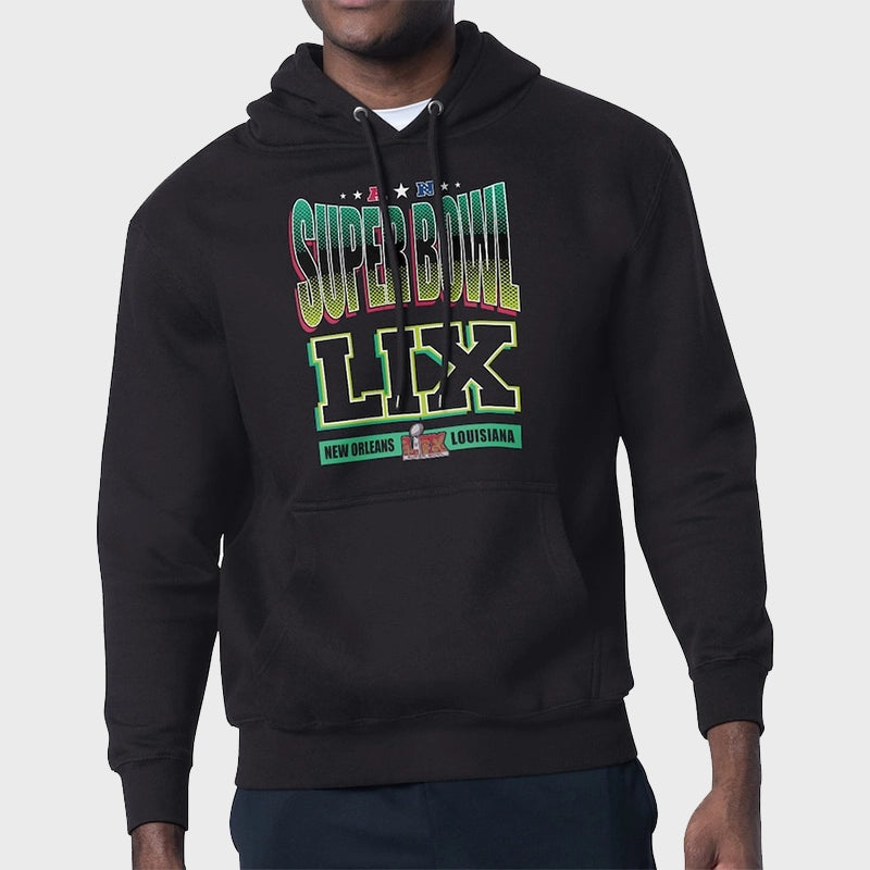 Super Bowl LIX Starter Black Graphic Hoodie