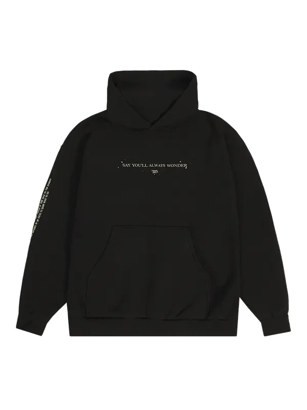 Say You’ll Always Wonder Black Hoodie – Taylor Swift TTPD Fleece Pullover