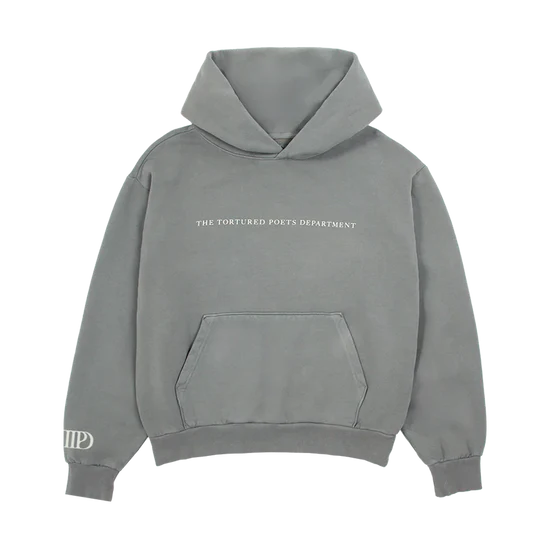 Taylor Swift "The Tortured Poets Department" Gray Hoodie – Recreated Edition