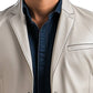 William White Leather Blazer – Men’s White Leather Blazer