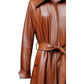 Women Brownish Tan Leather Coat - Women Brown Leather Coat