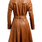 Women’s Tan Leather Coat – Elegant and Lightweight Outerwear