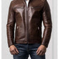 Albert Stylish Dark Brown Leather Jacket