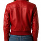 Freya Leather Red Jacket - Women Leather Jacket Red