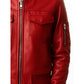 Freya Leather Red Jacket - Women Leather Jacket Red