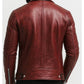 Roman Red Leather Jacket – Men’s Red Leather Jacket