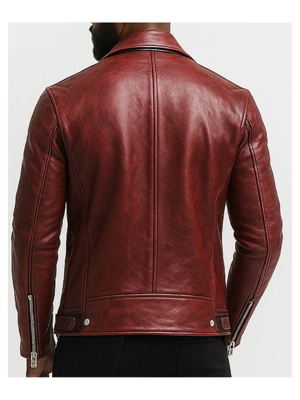 Roman Red Leather Jacket – Men’s Red Leather Jacket