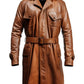 Men Brown Leather Coat- Leather Coat Brown for Men