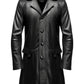 Men’s Black Leather Coat – Premium Long Leather Coat for Men