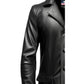 Men’s Black Leather Coat – Premium Long Leather Coat for Men