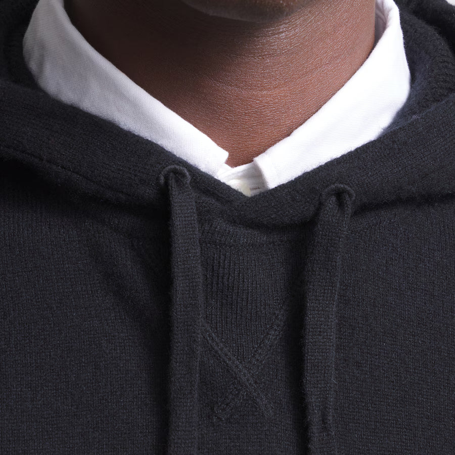San Francisco 49ers x Todd Snyder Cashmere Hoodie Sweater – Black Pullover