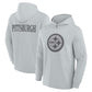 Pittsburgh Steelers FELT Gray Pullover Hoodie (Recreated)