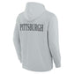 Pittsburgh Steelers FELT Gray Pullover Hoodie (Recreated)