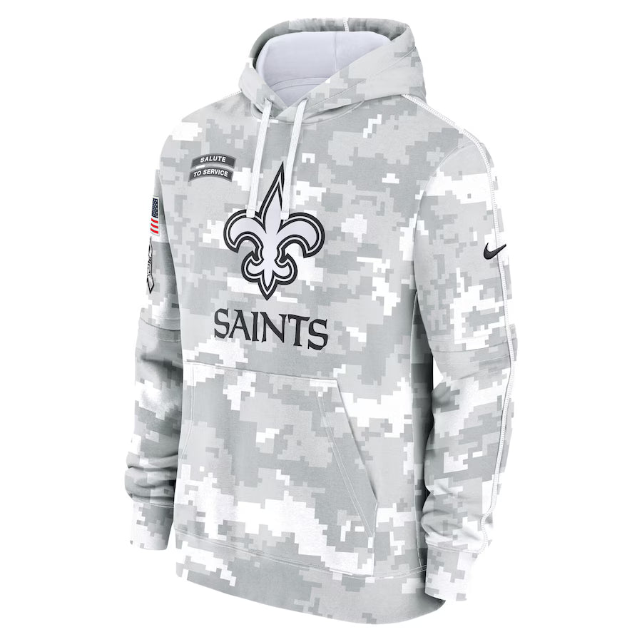 2024 New Orleans Saints Arctic Camo Salute to Service Hoodie