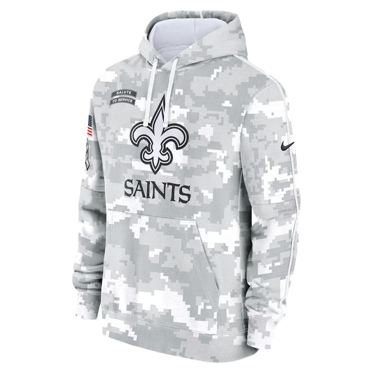 2024 New Orleans Saints Arctic Camo Salute to Service Hoodie