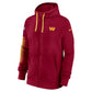Washington Commanders Black &amp; Gray Zip-Up Hoodie