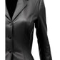 Women’s Black Leather Blazer – Elegant Leather Coat for Women