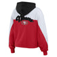 Erin Andrews San Francisco 49ers Color Block Full-Zip Hoodie