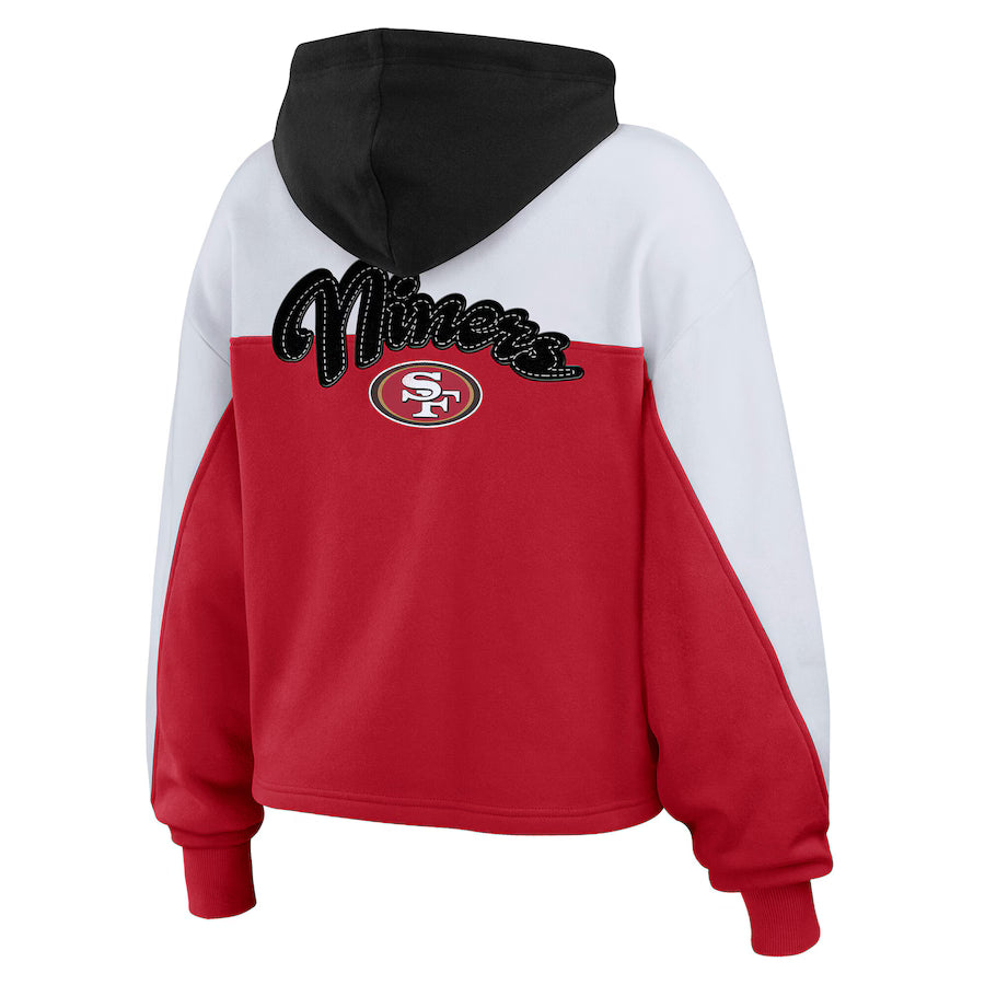 Erin Andrews San Francisco 49ers Color Block Full-Zip Hoodie