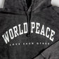 Vintage World Peace Grey Hoodie – Recreated Edition