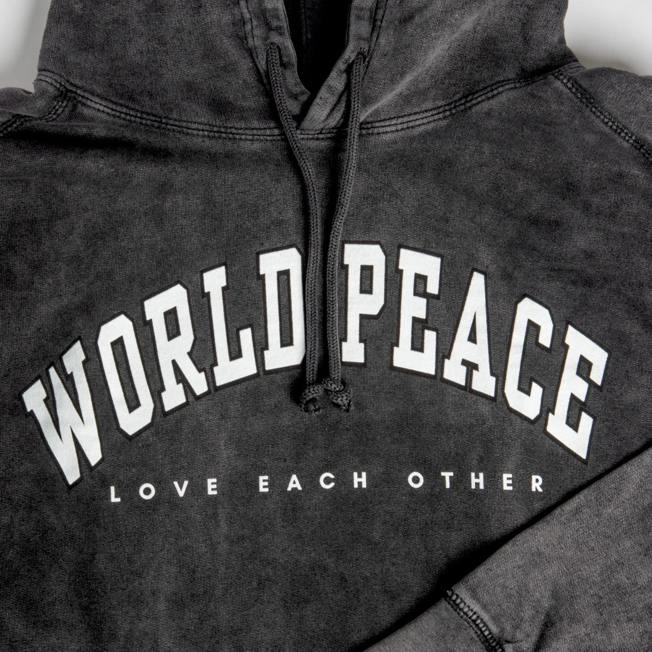 Vintage World Peace Grey Hoodie – Recreated Edition
